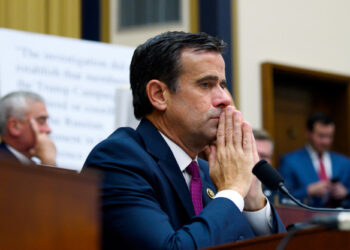(FILES) In this file photo taken on July 24, 2019 US Representative John Ratcliffe, Republican of Texas, listens as former Special Counsel Robert Mueller testifies in Washington, DC. - US President Donald Trump said August 2, 2019, that Congressman John Ratcliffe, his nominee to be the next Director of National Intelligence, was withdrawing from consideration. Trump said he would announce a new nominee "shortly" to replace Dan Coats as head of the 17 agencies that make up the US intelligence community. (Photo by ANDREW CABALLERO-REYNOLDS / AFP)