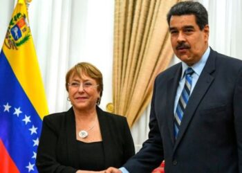 Michelle Bachelet, Alta comisionada para los DDHH ONU, Nicolás Maduro. Foto VTV.