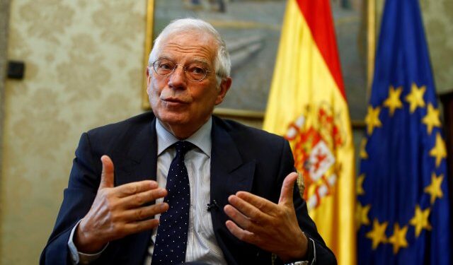 Spain's Foreign Minister Josep Borrell talks during an interview commenting on the possible Brexit extension, in Madrid, Spain March 20, 2019. REUTERS/Javier Barbancho