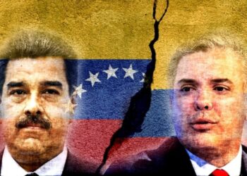 Nicolás Maduro Iván Duque. Foto collage.