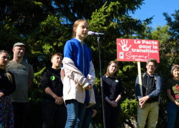 Swedish climate activist Greta Thunberg speaks during a press conference just before the march for climate in Montreal, Canada, on September 27 2019. - Teen activist Greta Thunberg called on Canadian Prime Minister Justin Trudeau and other world leaders Friday to do more for the environment, as she prepared to lead a march in Montreal that was part of a wave of global "climate strikes." (Photo by Martin OUELLET-DIOTTE / MARTIN OUELLET-DIOTTE / AFP / AFP)