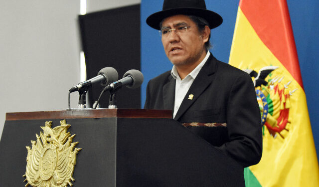 Bolivia's Foreign Minister Diego Pary speaks during a news conference at the presidential palace in La Paz, Bolivia, October 30, 2019. Courtesy of Bolivian Presidency/Handout via REUTERS. ATTENTION EDITORS - THIS IMAGE WAS PROVIDED BY A THIRD PARTY.