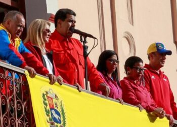 Diosdado Cabello, Cilia Flores, Nicolás Maduro, Delcy Rodríguez,. Tareck El Aissami. Foto AVN.