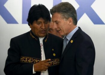 Evo Morales, Mauricio Macri. Foto agencias.