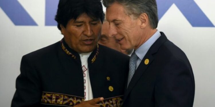 Evo Morales, Mauricio Macri. Foto agencias.