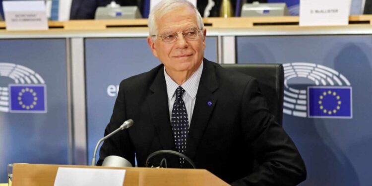 Brussels (Belgium), 07/10/2019.- Josep Borrell, European Commissioner-designate as High Representative of the Union for Foreign Affairs and Security Policy, attends his hearing before the European Parliament in Brussels, Belgium, 07 October 2019. MEPs from various committees are hearing the proposed members of Commission President-elect von der Leyen's. Commissioners have to be approved by the parliament following parliamentary vetting process. (Bélgica, Bruselas) EFE/EPA/OLIVIER HOSLET