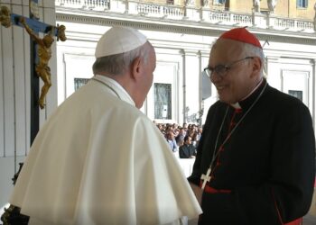 Papa Francisco y el Cardenal venezolano Baltazar Porras. 16OCT2019. Foto Vatican Media.