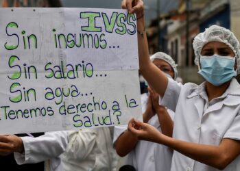 Sector salud, protesta. Venezuela. Foto de archivo.