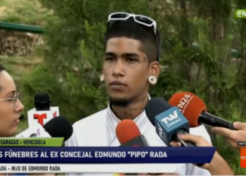 Anderson Rada, hijo de Edmundo Pipo Rada. 20Oct. Foto captura video VPI TV.