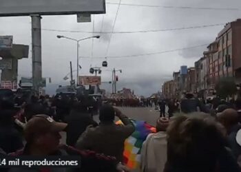 Apoyo Evo Morales 11NOV2019Foto captura video @LosTiemposBol