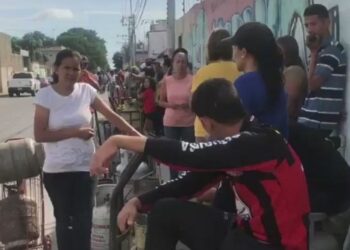 Barquisimeto, gas domestico protesta. 30Nov. Foto captura video.