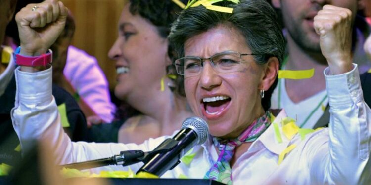 Claudia López, alcaldesa de Bogotá Colombia. Foto agencias.