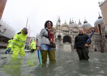 El agua desciende en Venecia tras un nuevo día de inundaciones Foto agencias.