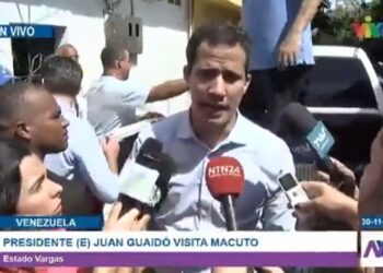 Juan Guaidó. Pdte. (E) de Venezuela. Macuto Vargas 30Nov. Foto captura de video.