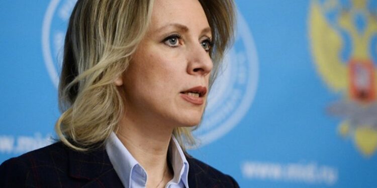 La portavoz del Ministerio de Asuntos Exteriores, María Zajárova.