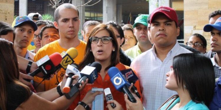 La responsable municipal de Voluntad Popular en El Hatillo, Ariana González. Foto Prensa presidencial.