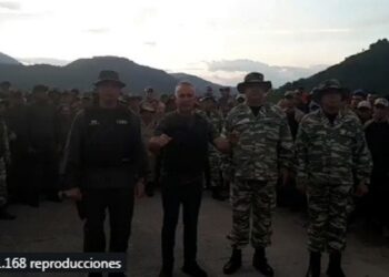 Militres desplegados Táchrira. Foto captura video @FreddyBernal
