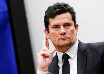 Brazil's Justice Minister Sergio Moro attends a session of the Public Security commission at the National Congress in Brasilia, Brazil May 8, 2019. REUTERS/Adriano Machado