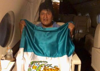 Evo Morales, Foto @m_ebrard