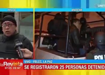 Policía de Bolivia. Foto captura de video.