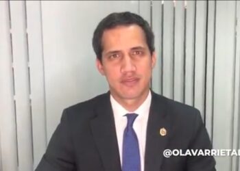 Pdte. (E) de Venezuela Juan Guaidó. Foto captura video.