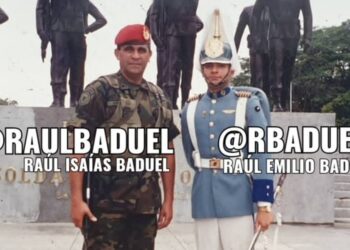 General Raúl Isaías Baduel y si hijo Raúl Emilio Baduel. Foto @RBADUEL.