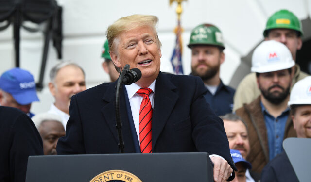 US President Donald Trump speaks before signing the United States - Mexico -Canada Trade Agreement, known as USMCA, during a ceremony on the South Lawn of the White House in Washington, DC, January 29, 2020. - The USMCA, the fruit of years of negotiation between the three key trading partners, is billed as an update to the 1994 North American Free Trade Agreement, which Trump had long lambasted as a job killer and threatened to scrap outright. (Photo by SAUL LOEB / AFP)