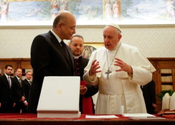 El papa Francisco recibió este sábado 25 de enero, en audiencia al presidente de Irak, Barham Saleh. Foto agencias.