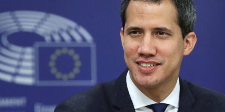Venezuelan opposition leader Juan Guaido holds a news conference at the European Parliament in Brussels, Belgium January 22, 2020.  REUTERS/Yves Herman