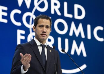Juan Guaidó. Pdte. encargado de Venezuela. Davos. EFE .
