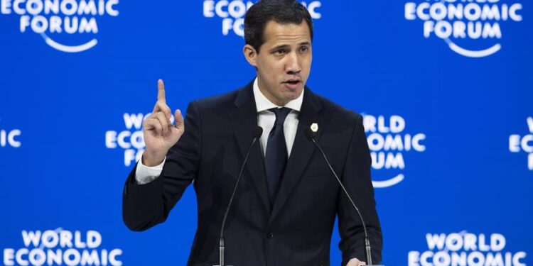 Juan Guaidó. Pdte. encargado de Venezuela. Davos. EFE .