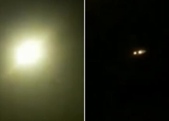 Un video parece mostrar un misil golpeando un objeto en el cielo sobre Teherán.