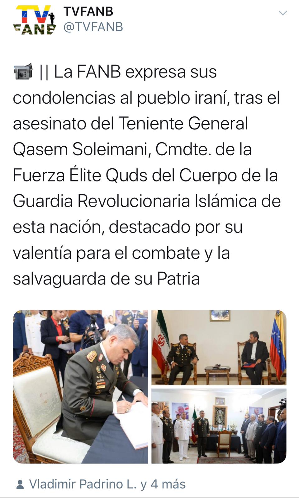 Alto Mando Militar de Maduro rinde honores a Soleimani: “Fue un hombre que enseñó la virtud de la humanidad” (Fotos) 5