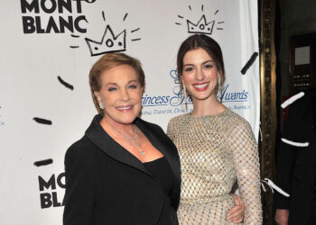 NEW YORK, NY - NOVEMBER 01:  Julie Andrews and Anne Hathaway attend the Princess Grace Awards Gala at Cipriani 42nd Street on November 1, 2011 in New York City.  (Photo by Stephen Lovekin/Getty Images for Princess Grace Foundation)