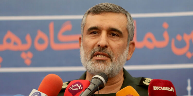 Comandante de la Fuerza Aeroespacial del Cuerpo de la Guardia Revolucionaria Islámica de Irán (CGRI), Amir Ali Hajizadeh. Foto de archivo.