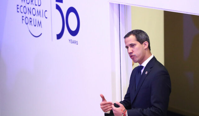 Venezuela's National Assembly President and opposition leader Juan Guaido, who many nations have recognised as the country's rightful interim ruler, attends the 50th World Economic Forum (WEF) annual meeting in Davos, Switzerland, January 23, 2020. REUTERS/Denis Balibouse