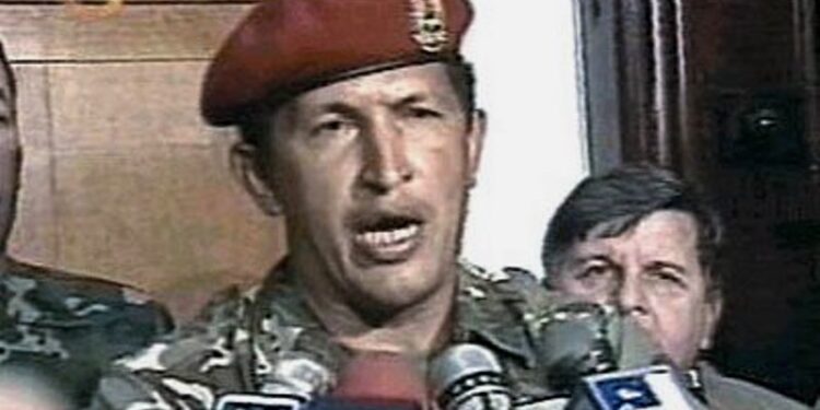Hugo Chávez. 4 de febrero de 1992. Foto captura de video.