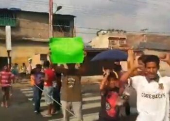 Los Olivos Marcay. protesta agua. Foto captura de video.
