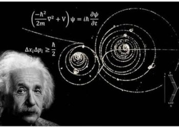 Teoría de la relatividad. Foto de archivo.