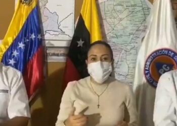 Gobernadora del estado Táchira Laidy Gómez. Foto captura de video.