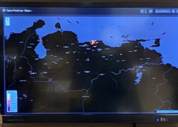 Mapa Venezuela COVID-19. Foto @GBastidas