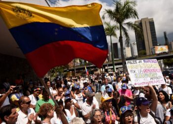 Marcha venezolanos. Foto El Heraldo
