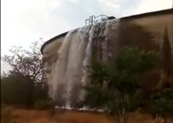 Tanque de Achipano. Nueva Esparta. Foto captura de video.