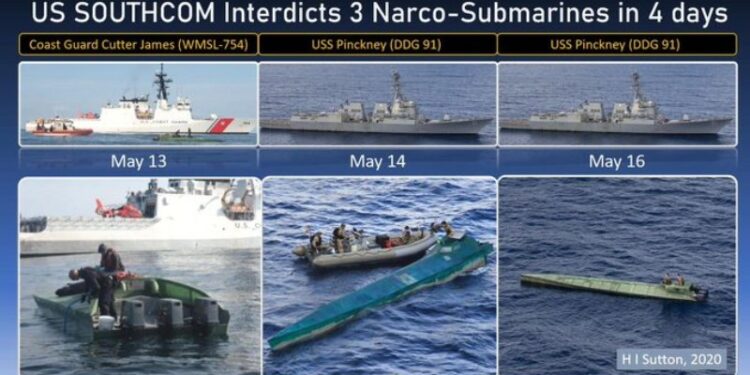 4 narcosubmarinos. capturados. 29may2020.