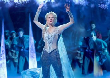 Frozen musical Broadway. Foto de archivo.