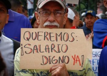 Trabajador. salarios dignos. Venezuela. Foto Twitter.