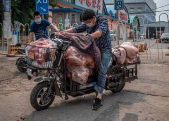 El principal mercado de distribución de alimentos de Pekín. Foto captura de video EFE.