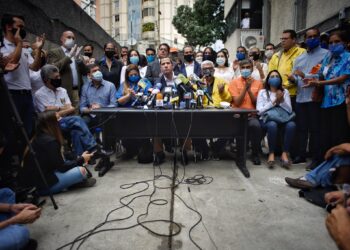 Fuerzas democráticas de Venezuela (Juan Guaidó). Foto @Presidencia_VE