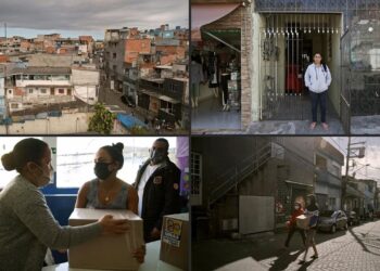 El hambre, la otra secuela del coronavirus en las favelas de Brasil. Foto captura de video AFP.