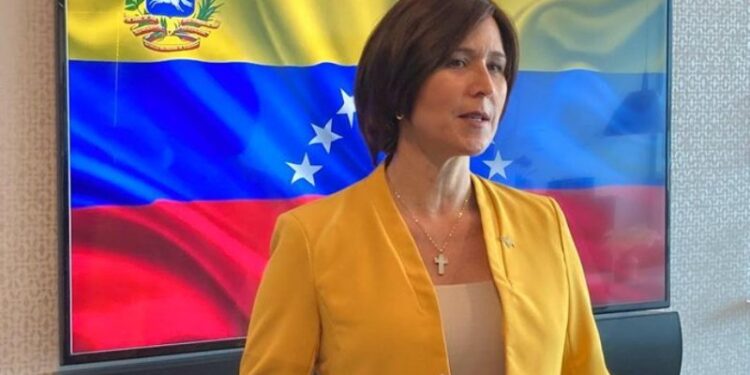 Embajadora de Venezuela en Panamá,Fabiola Zavarce. Foto de archivo.
